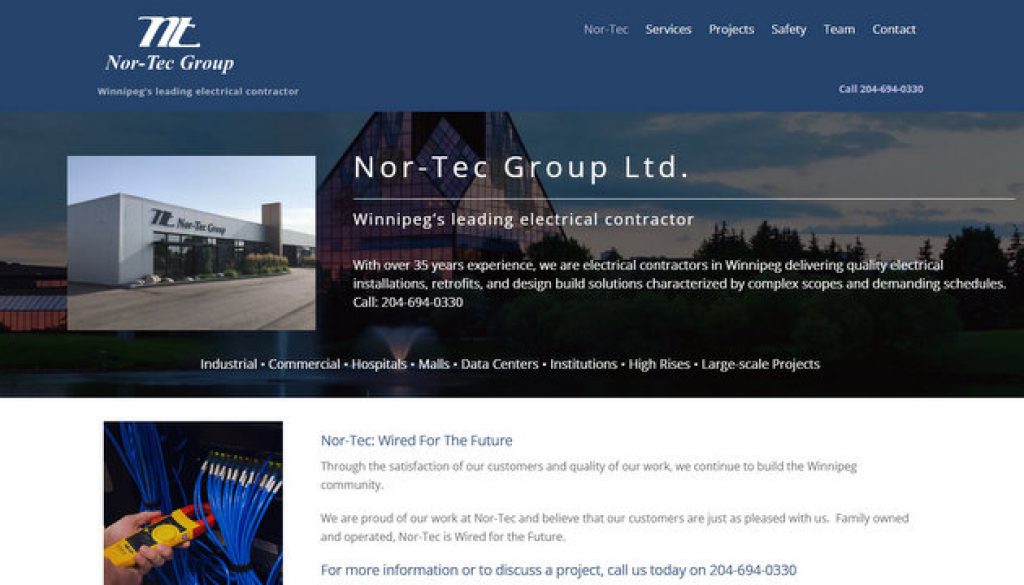 Nor-Tec Group Ltd. – Winnipeg’s leading electrical contractor - Google Chrome 9272021 21241 PM